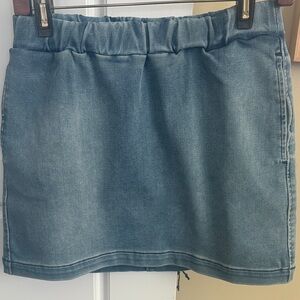 Frame Denim Light Blue Mini Skirt